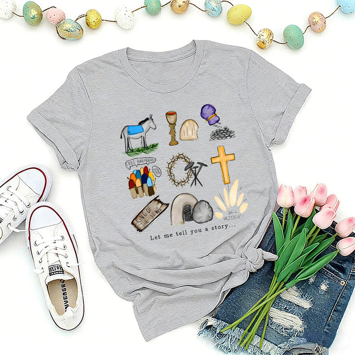 Christianartworkshop T-shirt premium collage de l'histoire de Pâques - Gris - 2XL - image 2