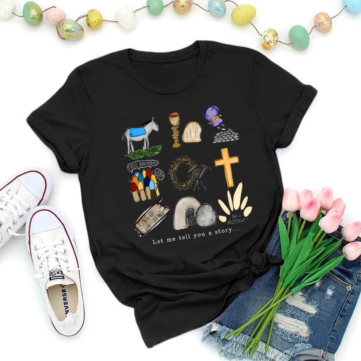 Christianartworkshop T-shirt premium collage de l'histoire de Pâques - Noir - 2XL - image 4