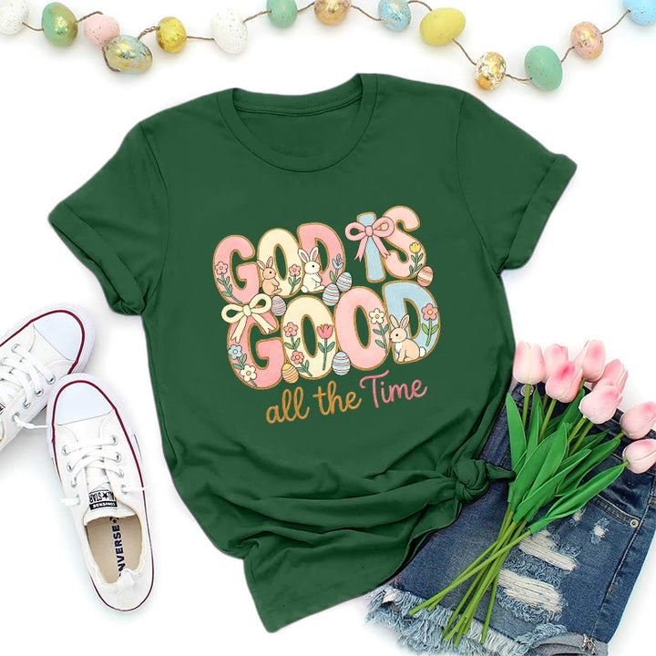 Christianartworkshop T-shirt premium à motif de Pâques « Dieu est bon » - Vert foncé - 2XL - image 7