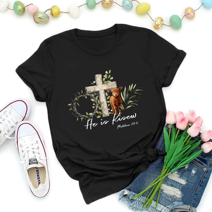 Christianartworkshop Il est ressuscité Matthieu 28:6 T-shirt premium - Noir - 2XL - image 8