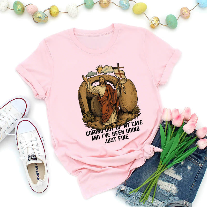 Christianartworkshop T-shirt premium Christ de la grotte de la Résurrection - Rose - 2XL - image 6