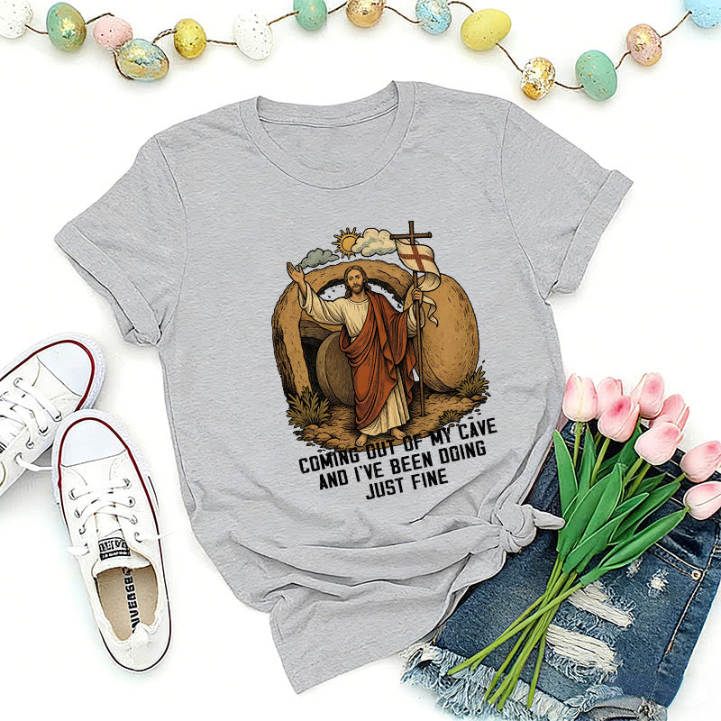 Christianartworkshop T-shirt premium Christ de la grotte de la Résurrection - Gris - 2XL - image 7