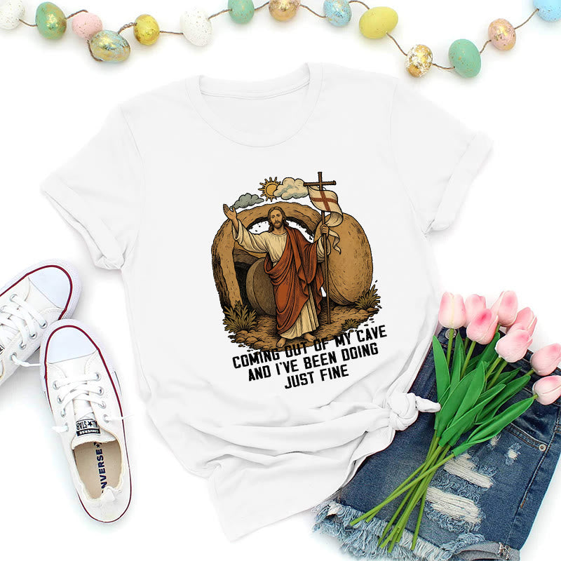 Christianartworkshop T-shirt premium Christ de la grotte de la Résurrection - Blanc - 2XL - image 8