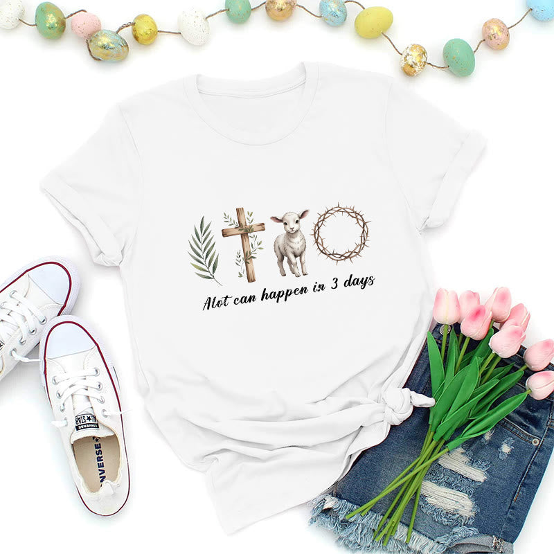 Christianartworkshop T-shirt premium « Résurrection en trois jours » - Blanc - 2XL - image 1