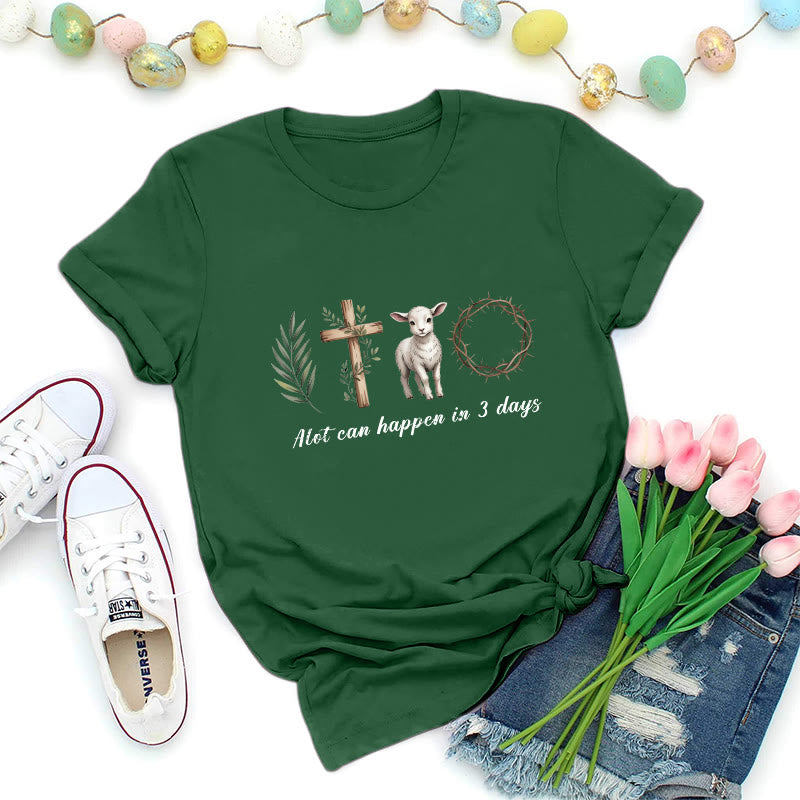 Christianartworkshop T-shirt premium « Résurrection en trois jours » - Vert foncé - 2XL - image 3