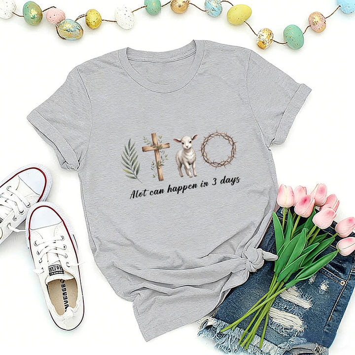 Christianartworkshop T-shirt premium « Résurrection en trois jours » - Gris - 2XL - image 0
