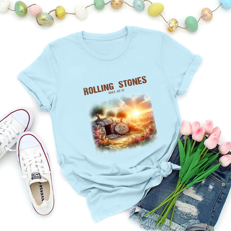 Christianartworkshop T-shirt Rolling Stones inspiré par la foi - Bleu - 2XL - image 0