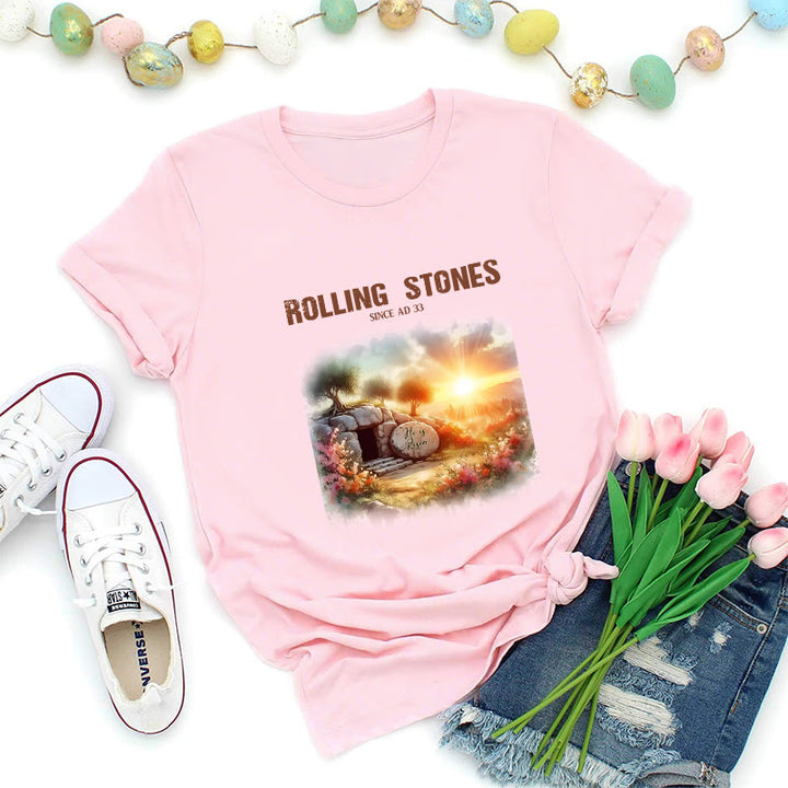 Christianartworkshop T-shirt Rolling Stones inspiré par la foi - Rose - 2XL - image 2