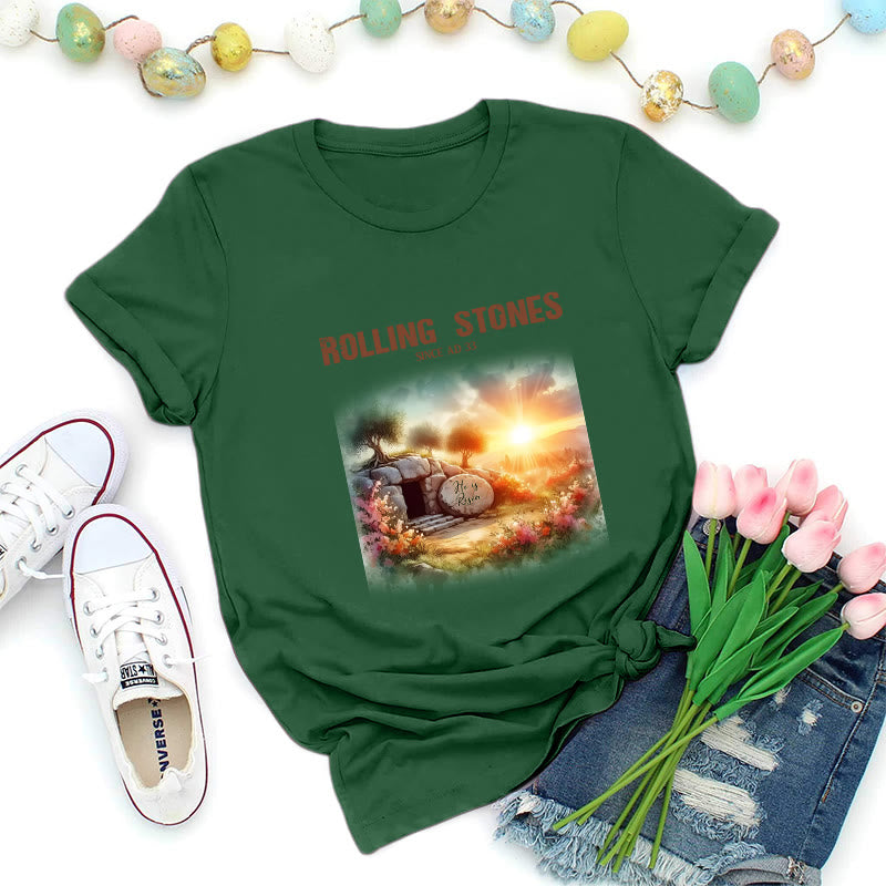 Christianartworkshop T-shirt Rolling Stones inspiré par la foi - Vert foncé - 2XL - image 6