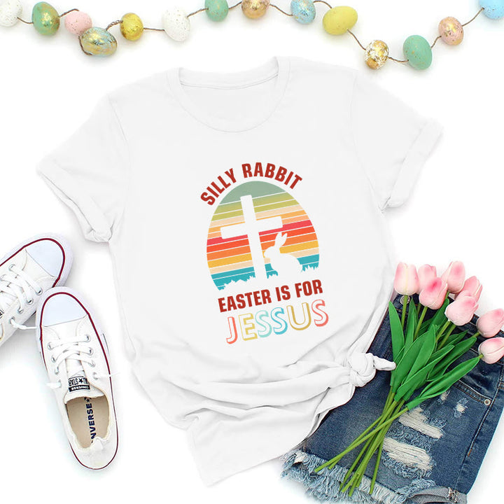 Christianartworkshop T-shirt rétro premium « Pâques est pour Jésus » - Blanc - 2XL - image 0