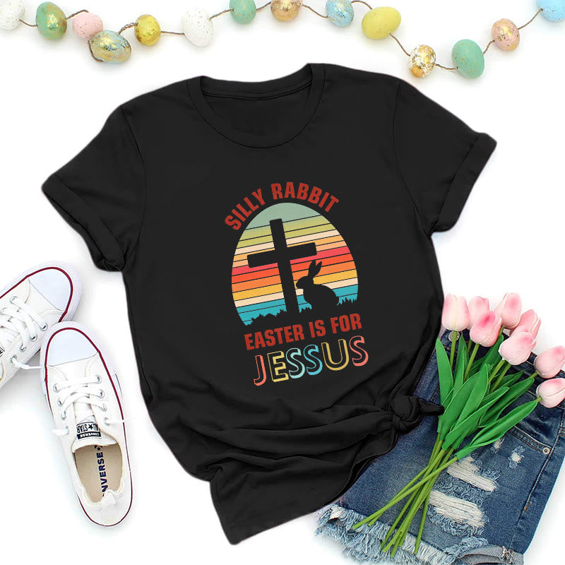 Christianartworkshop T-shirt rétro premium « Pâques est pour Jésus » - Noir - 2XL - image 1