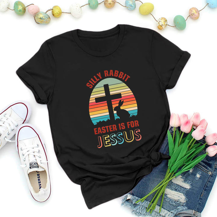 Christianartworkshop T-shirt rétro premium « Pâques est pour Jésus » - Noir - 2XL - image 1
