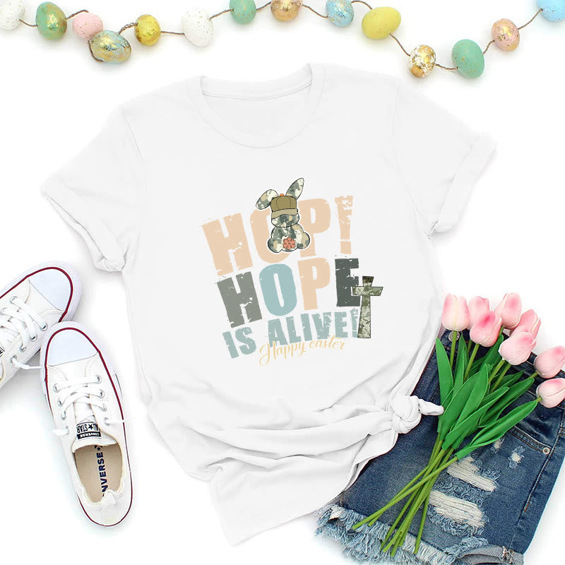Christianartworkshop T-shirt premium de Pâques « L’espoir est vivant » - Blanc - 2XL - image 1