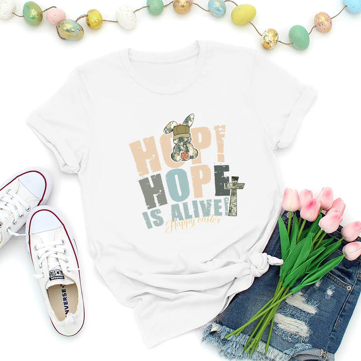Christianartworkshop T-shirt premium de Pâques « L’espoir est vivant » - Blanc - 2XL - image 1