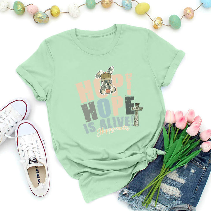 Christianartworkshop T-shirt premium de Pâques « L’espoir est vivant » - Vert clair - 2XL - image 5