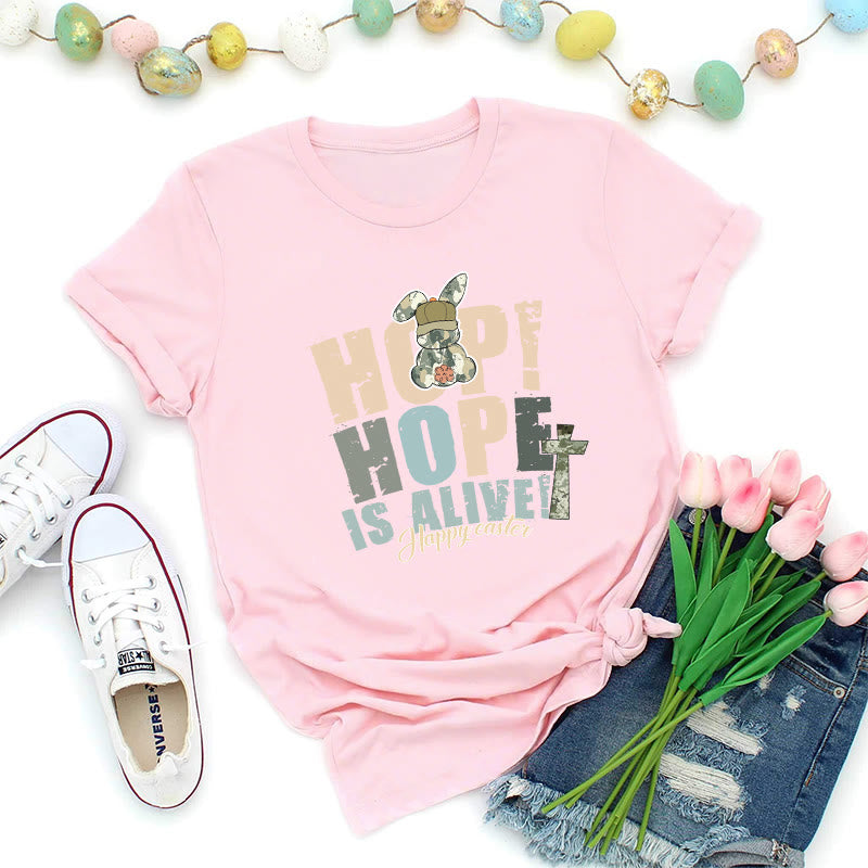 Christianartworkshop T-shirt premium de Pâques « L’espoir est vivant » - Rose - 2XL - image 8