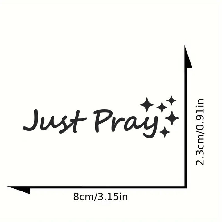 Christianartworkshop Autocollant « Just Pray Star Accent » pour voiture : un rappel quotidien de dévotion et de prière pour votre véhicule - image 15