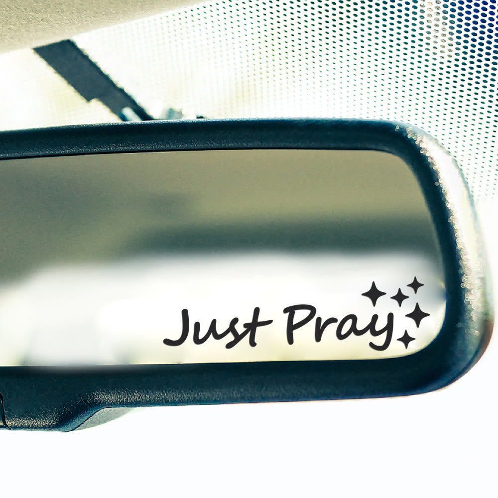 Christianartworkshop Autocollant « Just Pray Star Accent » pour voiture : un rappel quotidien de dévotion et de prière pour votre véhicule - image 2