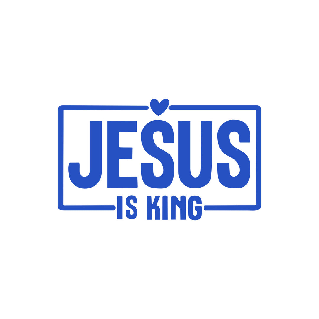 Christianartworkshop Autocollant de voiture « Jésus est roi » en forme de cœur : un symbole sacré de prière pour vos déplacements quotidiens. - Bleu - Lot de 10 - image 7