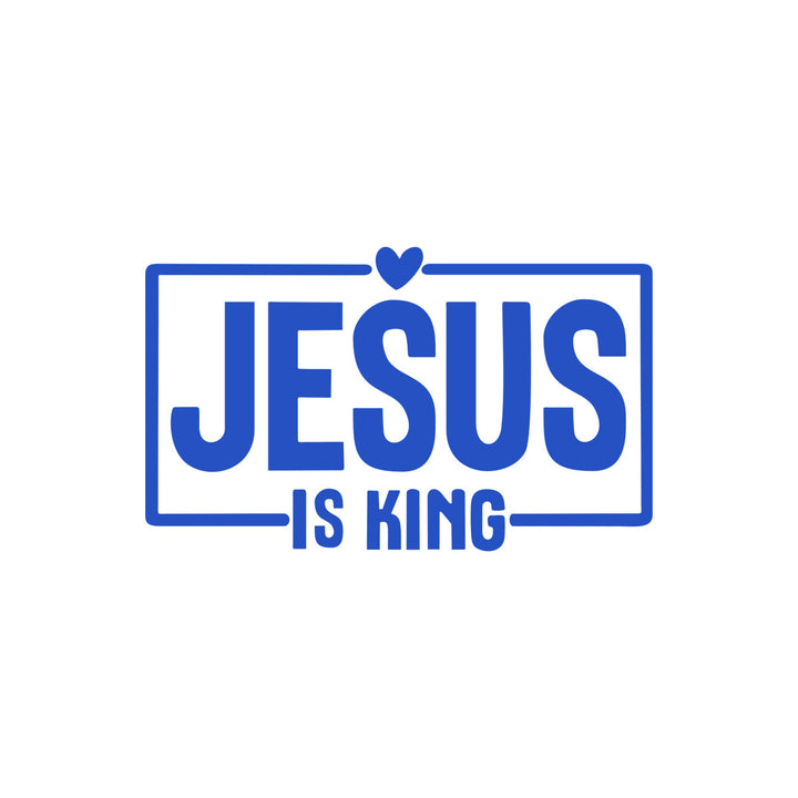 Christianartworkshop Autocollant de voiture « Jésus est roi » en forme de cœur : un symbole sacré de prière pour vos déplacements quotidiens. - Bleu - Lot de 10 - image 7
