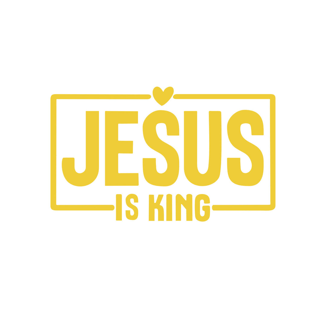 Christianartworkshop Autocollant de voiture « Jésus est roi » en forme de cœur : un symbole sacré de prière pour vos déplacements quotidiens. - Jaune - Lot de 10 - image 10