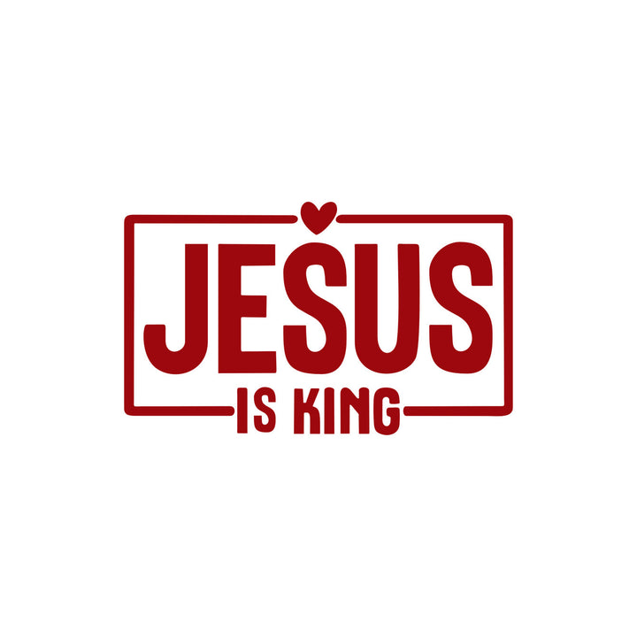 Christianartworkshop Autocollant de voiture « Jésus est roi » en forme de cœur : un symbole sacré de prière pour vos déplacements quotidiens. - Rouge - Lot de 10 - image 8