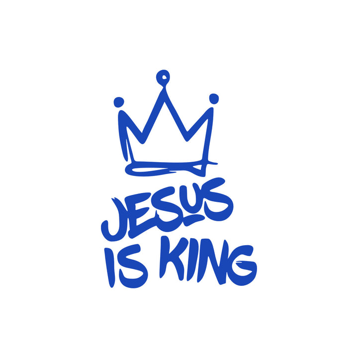 Christianartworkshop Autocollant décoratif de voiture « Couronne Jésus est roi » : Décoration durable pour des trajets empreints de foi - Bleu - Lot de 10 - image 7