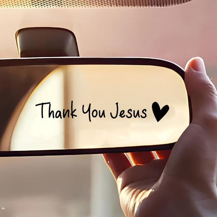 Autocollant de voiture « Cœur de Jésus » de Christianartworkshop : un symbole de foi et de gratitude pour la décoration de votre véhicule - Noir - Lot de 10 - image 0