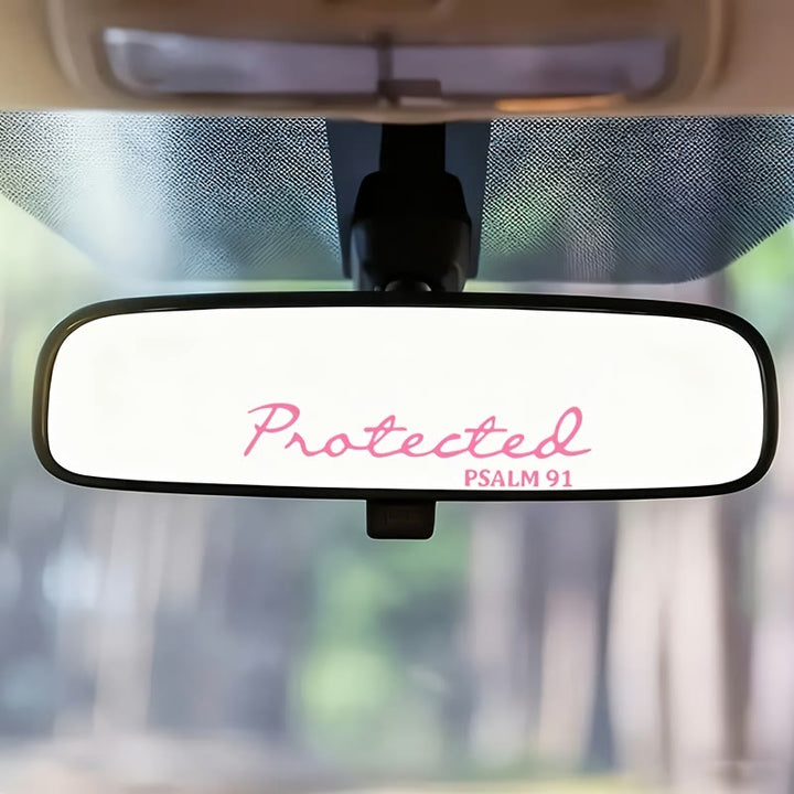 Autocollant de rétroviseur de voiture « Protection divine » (Psaume 91) de Christianartworkshop - Rose - Lot de 10 - image 5