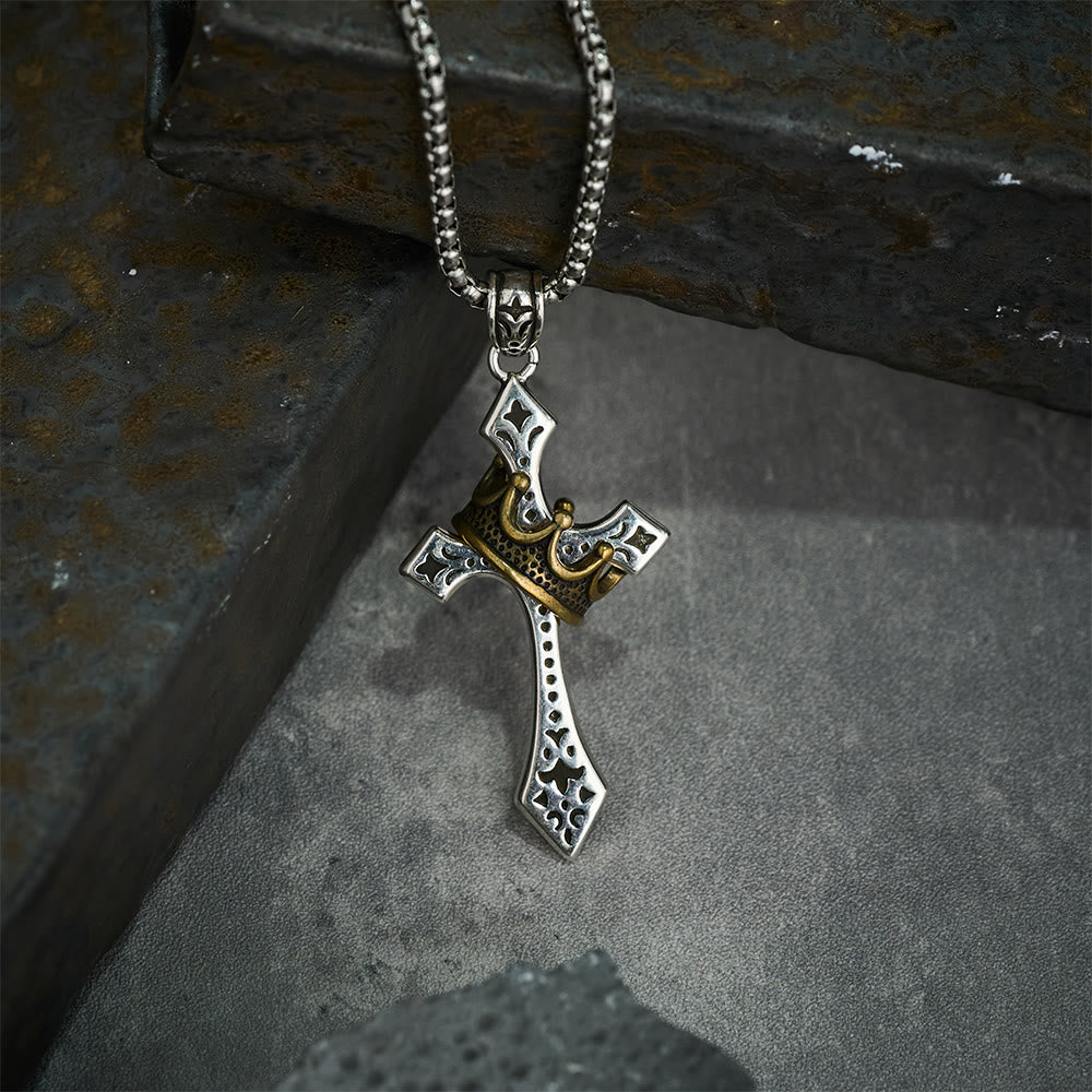 Christianartworkshop Collier Croix Couronne Bijou Religieux - image 2