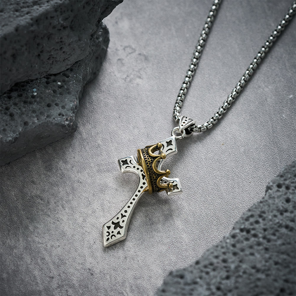 Christianartworkshop Collier Croix Couronne Bijou Religieux - image 3