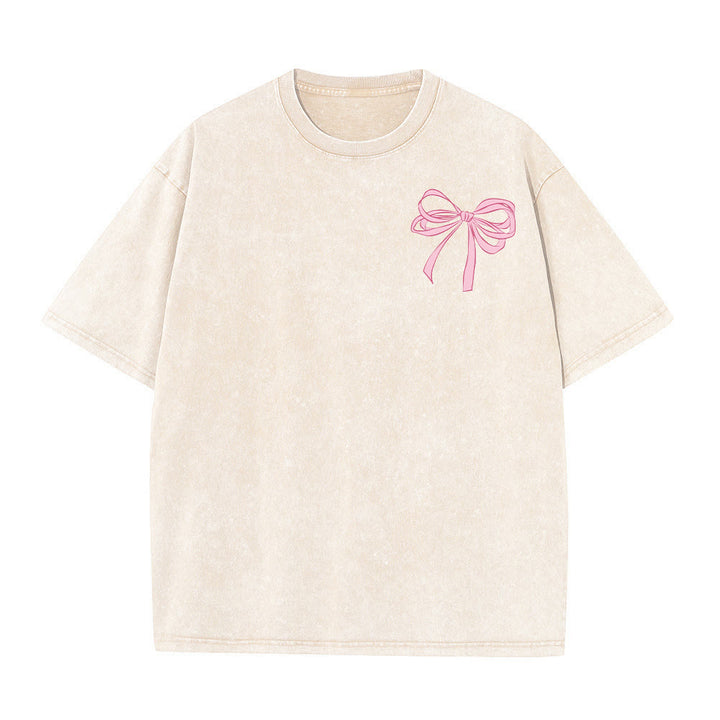 Christianartworkshop T-shirt unisexe délavé avec nœud papillon « Dieu est en elle » (Psaume 46:5) - image 17