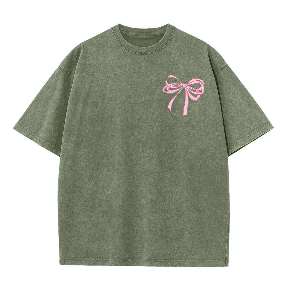 Christianartworkshop T-shirt unisexe délavé avec nœud papillon « Dieu est en elle » (Psaume 46:5) - image 8