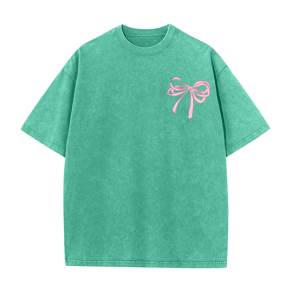 Christianartworkshop T-shirt unisexe délavé avec nœud papillon « Dieu est en elle » (Psaume 46:5) - image 11