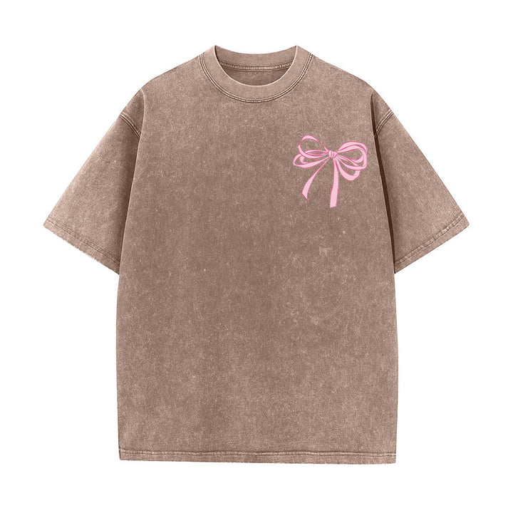 Christianartworkshop T-shirt unisexe délavé avec nœud papillon « Dieu est en elle » (Psaume 46:5) - image 14