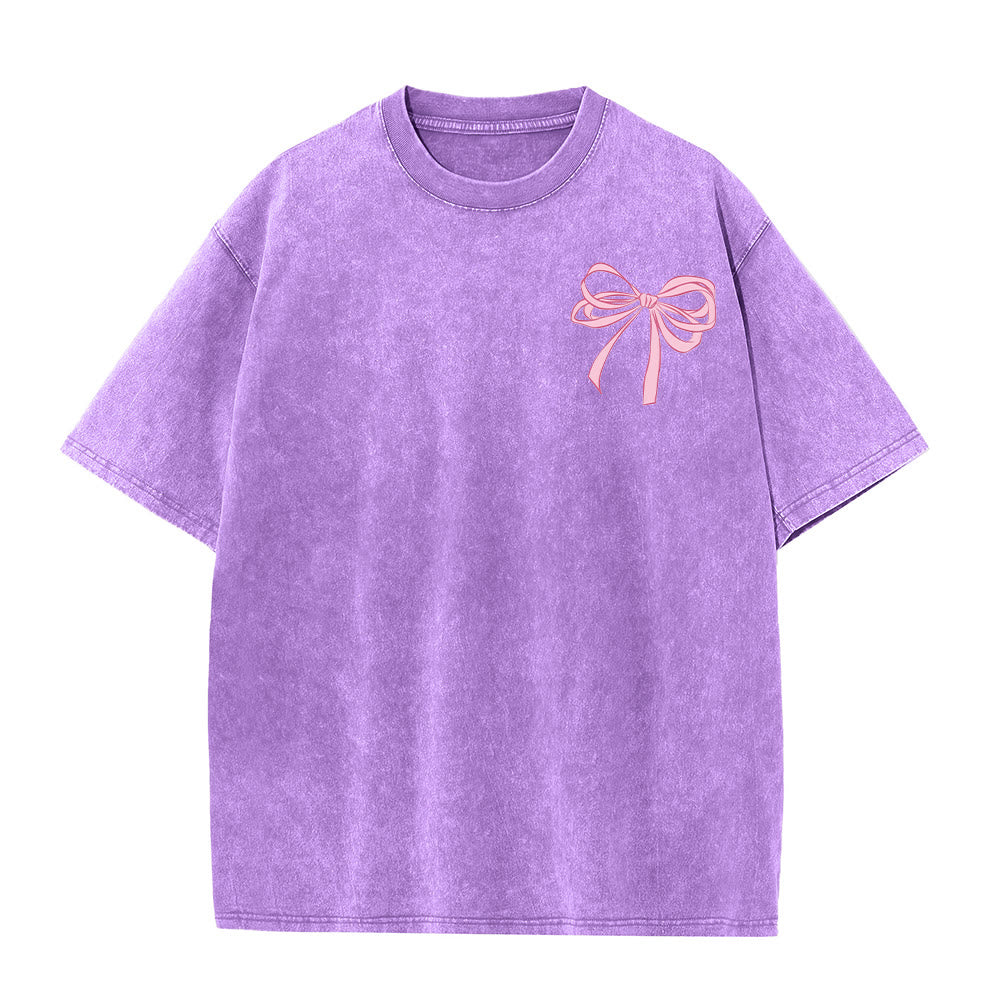 Christianartworkshop T-shirt unisexe délavé avec nœud papillon « Dieu est en elle » (Psaume 46:5) - image 23