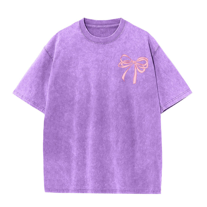 Christianartworkshop T-shirt unisexe délavé avec nœud papillon « Dieu est en elle » (Psaume 46:5) - image 23