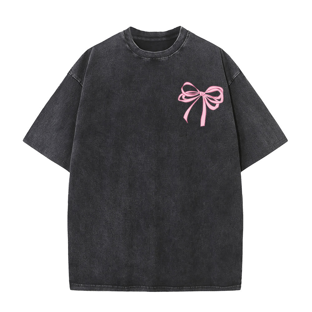 Christianartworkshop T-shirt unisexe délavé avec nœud papillon « Dieu est en elle » (Psaume 46:5) - image 1