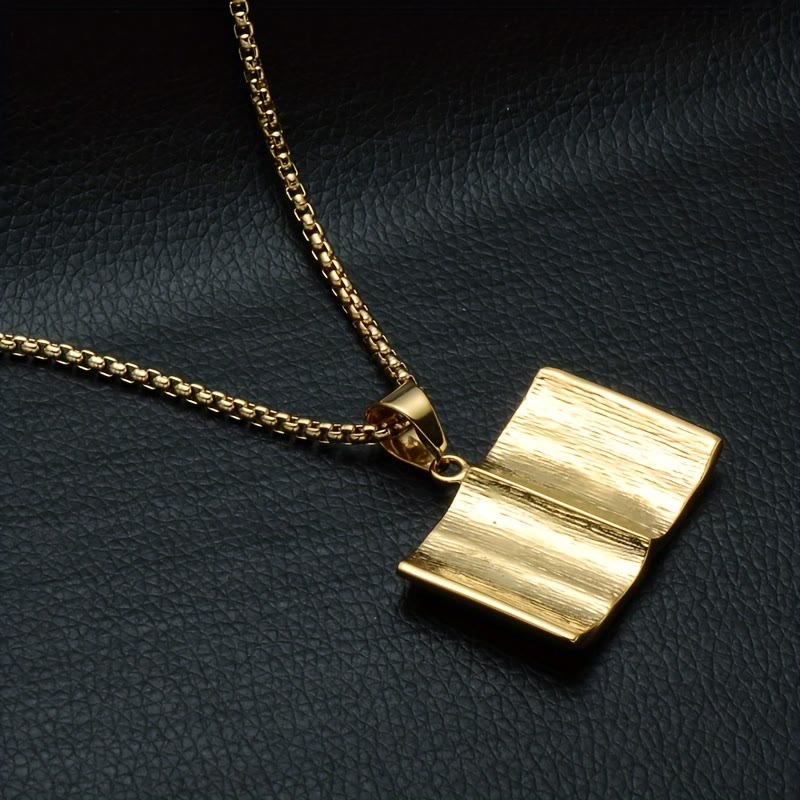 Christianartworkshop Collier pendentif croix en forme de Bible : symbole de foi et de sagesse divine - image 2