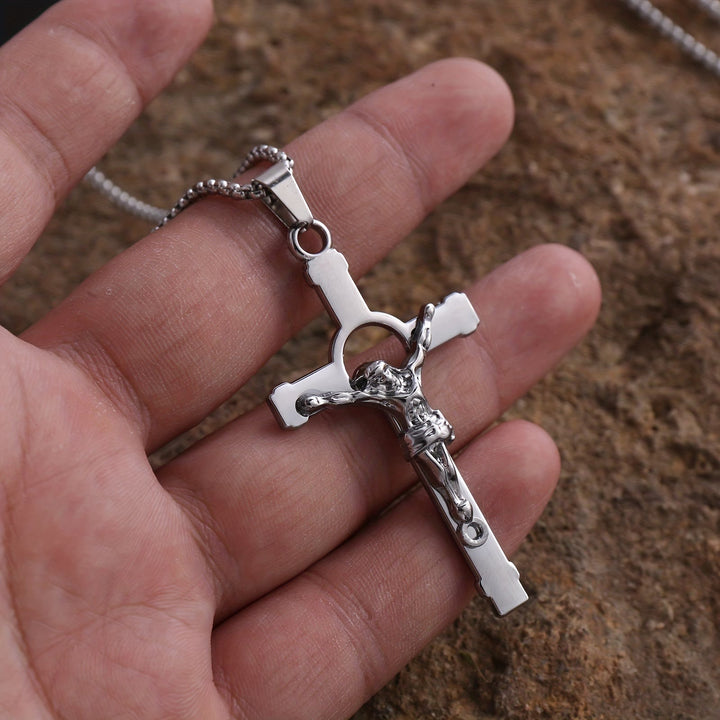 Christianartworkshop Collier crucifix en métal poli : symbole à porter de grâce et de protection divines - image 4