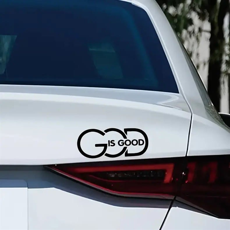 Christianartworkshop Autocollant de voiture « DIEU EST BON » : Symbole de foi et de bénédiction sur la route - image 1