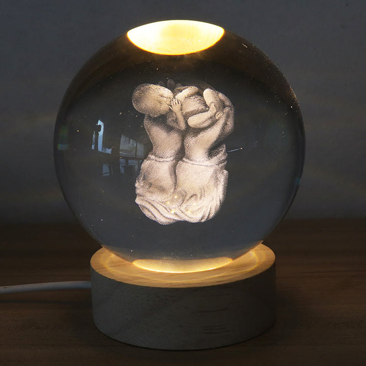 Christianartworkshop Sphère de cristal lumineuse à l'image sacrée : symbole de lumière et de grâce divines - K - Balle de 8 cm - image 10