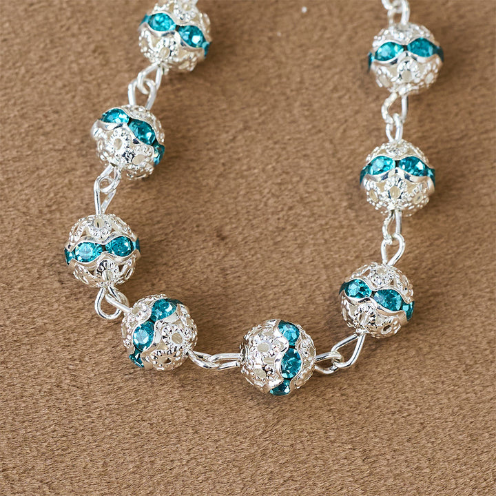 Christianartworkshop Chapelet de poche à perles scintillantes avec médaille de Notre-Dame : symbole de foi et de grâce - image 3