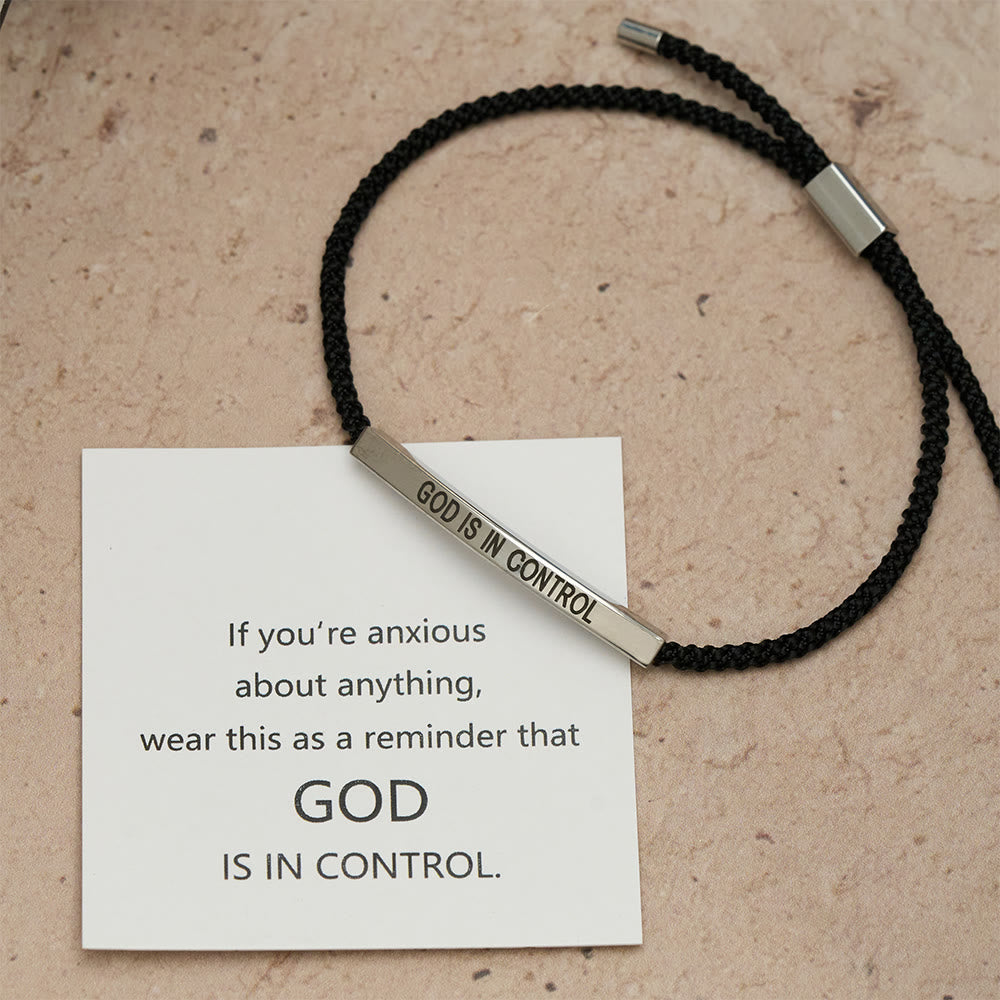 Christianartworkshop Bracelet de foi « Dieu est aux commandes » : un symbole de confiance et de bénédiction pour votre mariage - image 1