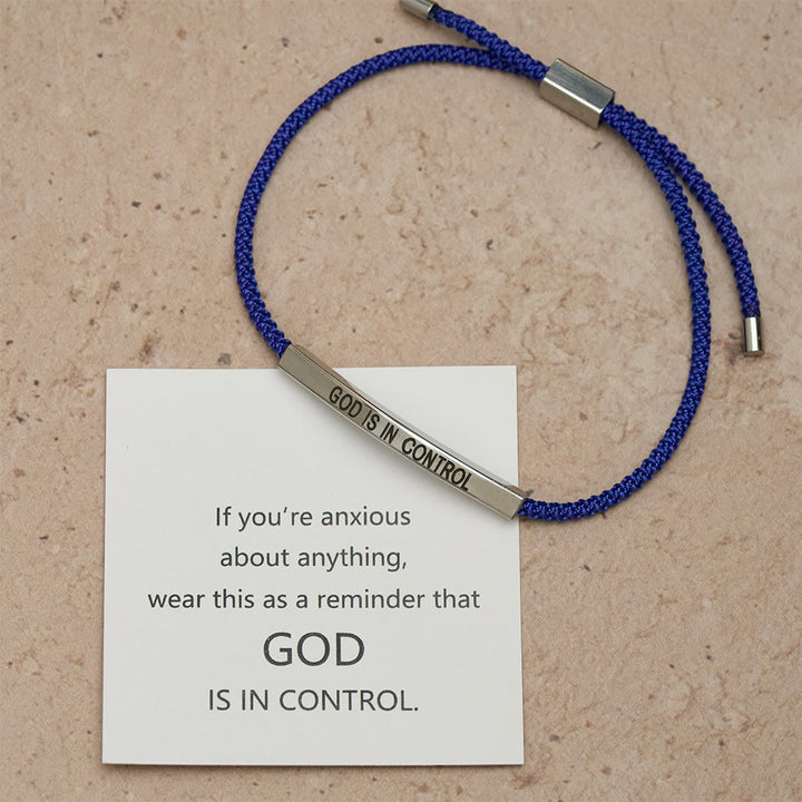 Christianartworkshop Bracelet de foi « Dieu est aux commandes » : un symbole de confiance et de bénédiction pour votre mariage - image 3