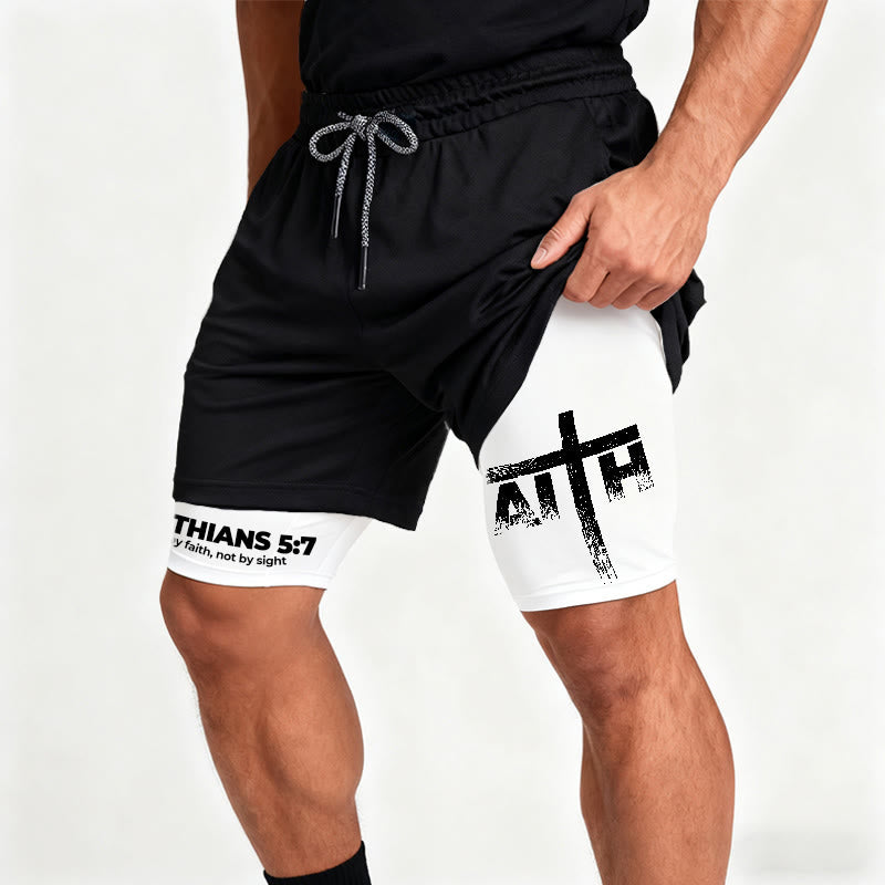 Christianartworkshop La foi est notre force Short de performance - image 1