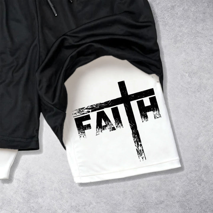 Christianartworkshop La foi est notre force Short de performance - image 5
