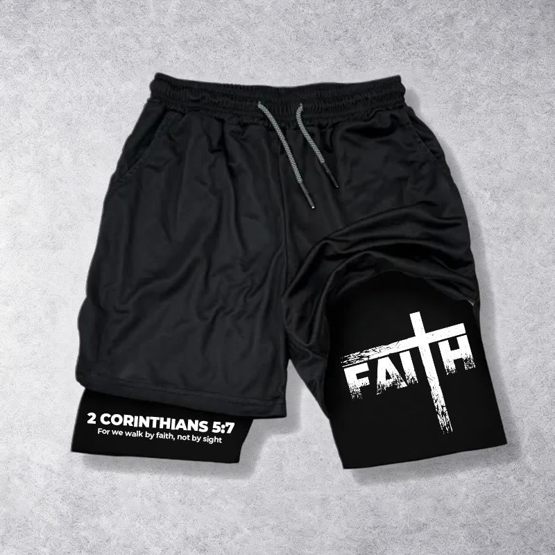 Christianartworkshop La foi est notre force Short de performance - image 13