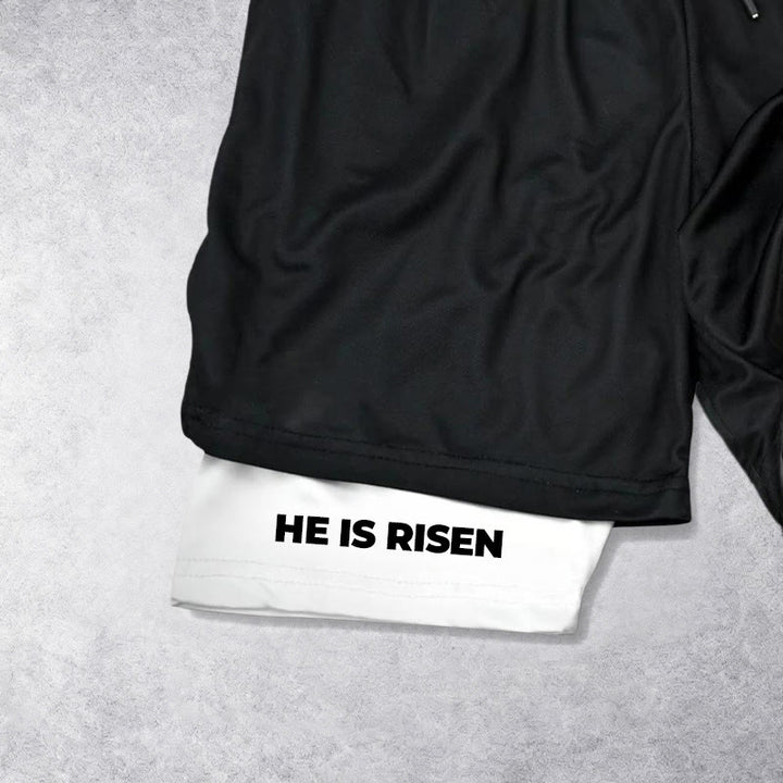 Christianartworkshop Short de performance He Is Risen Resurrection Cross - image 5