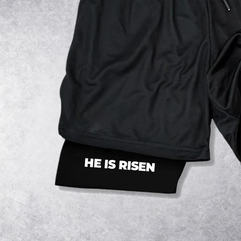 Christianartworkshop Short de performance He Is Risen Resurrection Cross - image 16